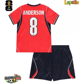 Englanti Elliot Anderson #8 Vieraspaita Lapsille MM-kisat 2026 Lyhythihainen (+ shortsit)
